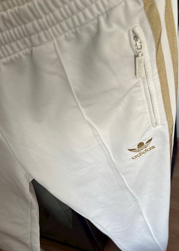 Adidas Kadın Beyaz Parlak Atletik Dar Kesim Eşofman