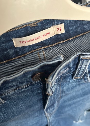 Levis Kadın Mavi Bol Kesim Midi Denim Pantolon