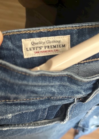27 Beden Kadın Mavi Bol Kesim Midi Denim Pantolon