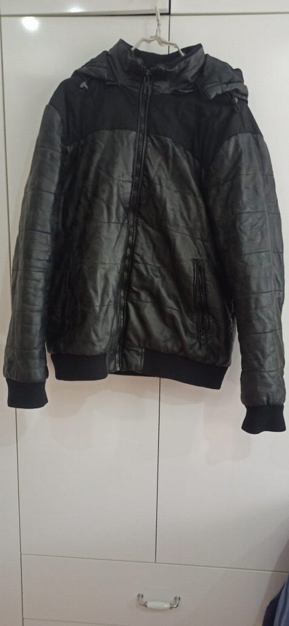 Siyah Erkek Mont - Görsel 3