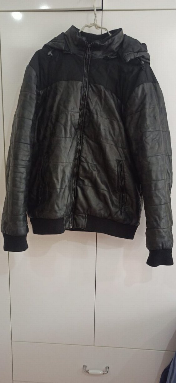 Siyah Erkek Mont - Görsel 2