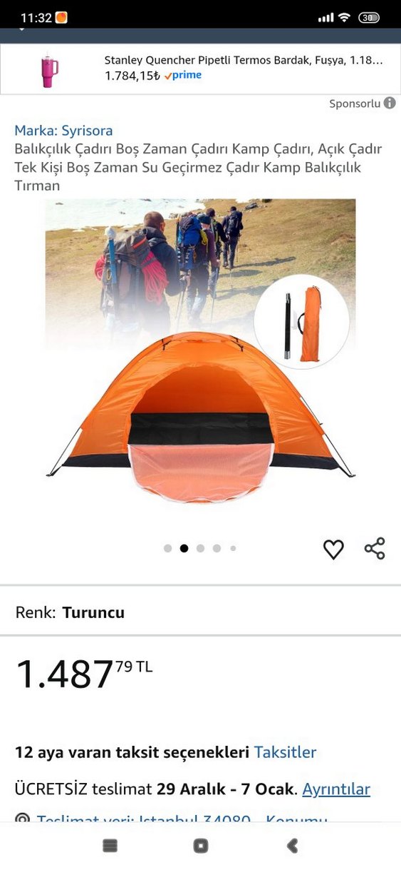 4 kişilik büyük çadır - Görsel 2