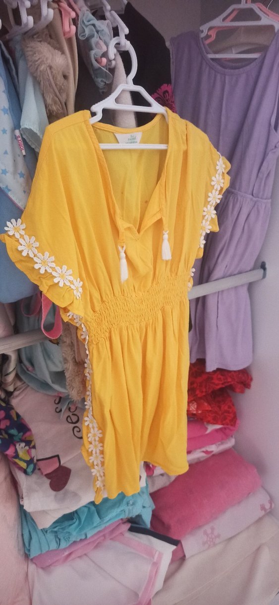 kız cocu pareo sarı deniz ustu - Görsel 2