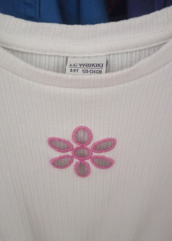 Kız Çocuk Pembe Çiçekli Elbise - Görsel 3