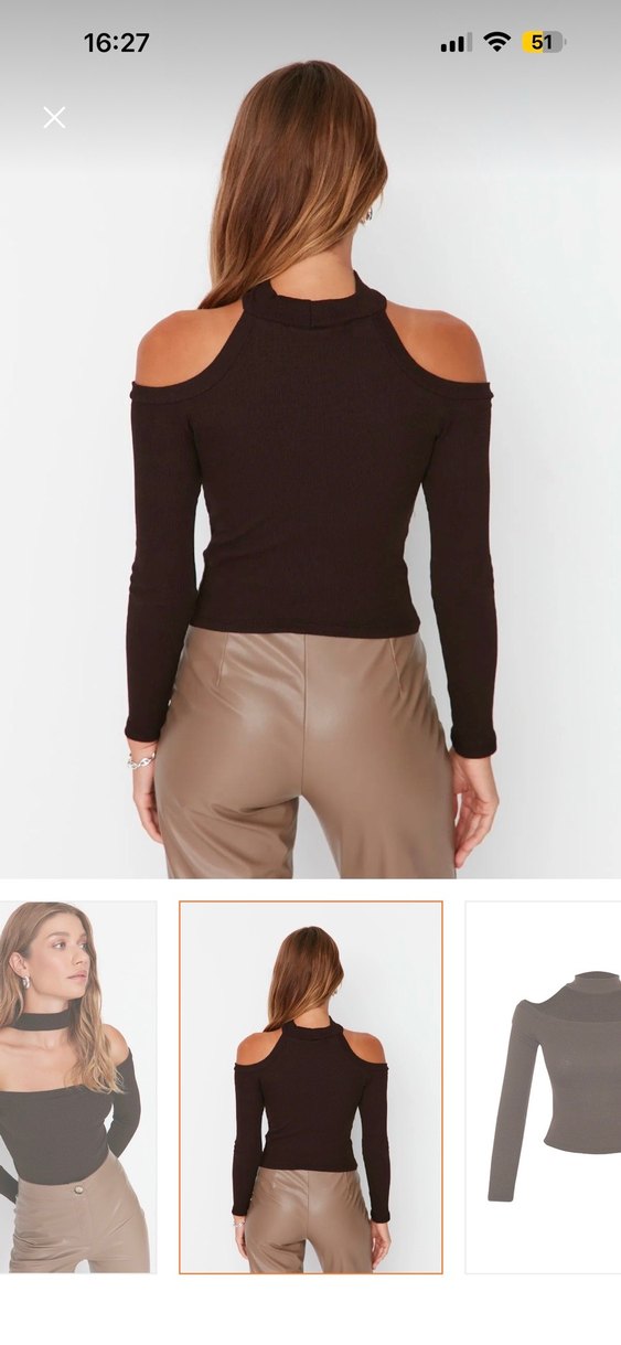 Kahverengi bluz - Görsel 3