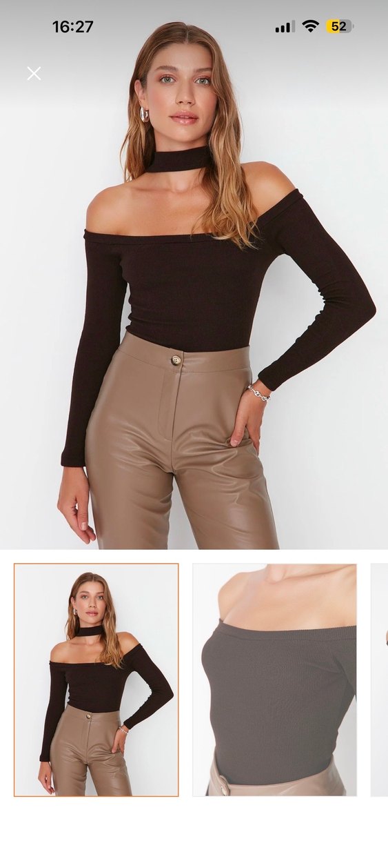 Kahverengi bluz - Görsel 2
