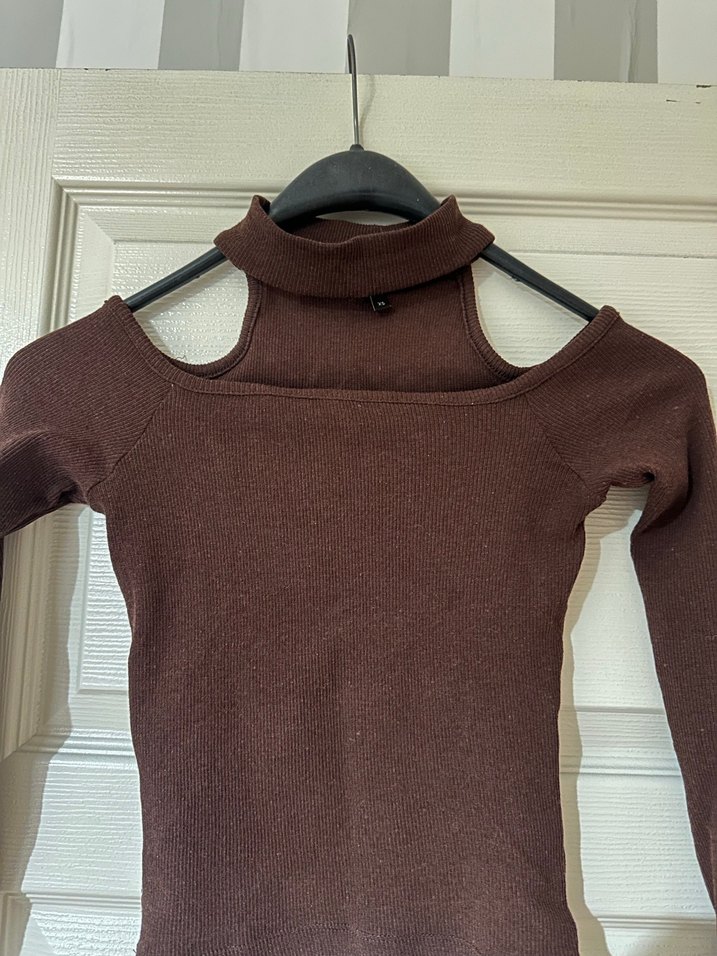 Kahverengi bluz - Görsel 4