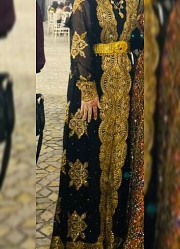 44 Beden altın Renk Kaftan 