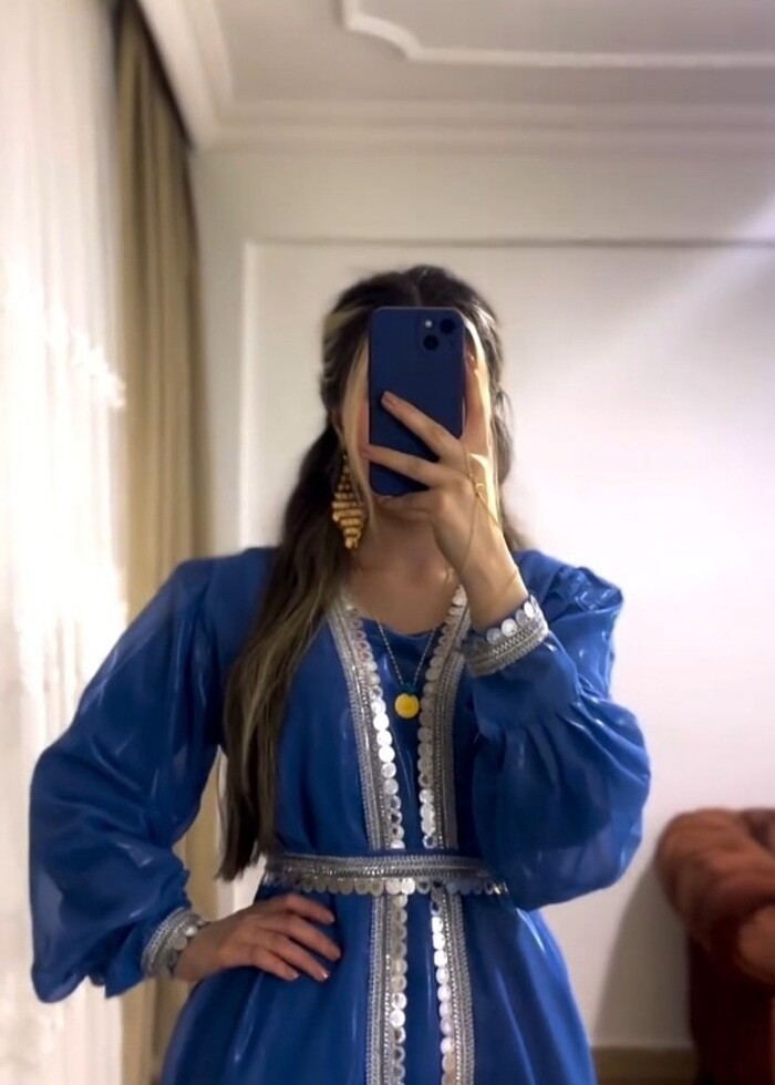 Şık elbise kaftan - Görsel 3