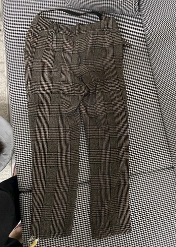 Kemerli Kahverengi Kadın Kumaş Pantolon - Görsel 2