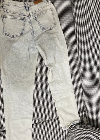 Gri Kadın Denim Bol Kesim Midi Kot - Görsel 2