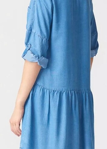 xs Beden mavi Renk Mavi jeans elbise, tunik