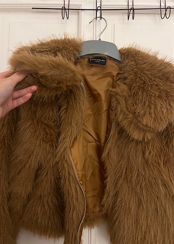 Kahverengi Kadın Suni Kürk Ceket - Görsel 5