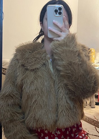 Kahverengi Kadın Suni Kürk Ceket - Görsel 8