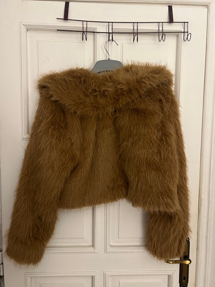 Kahverengi Kadın Suni Kürk Ceket - Görsel 3