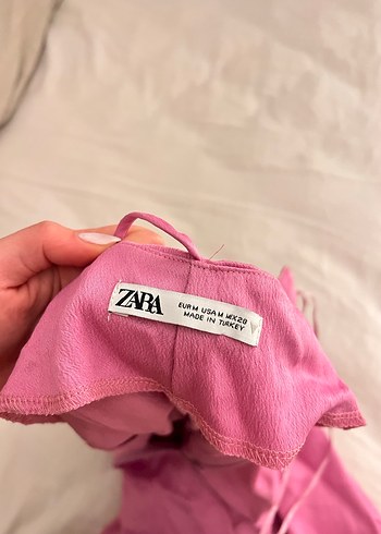 BERSHKA sırt dekolteli saten elbise - Görsel 6