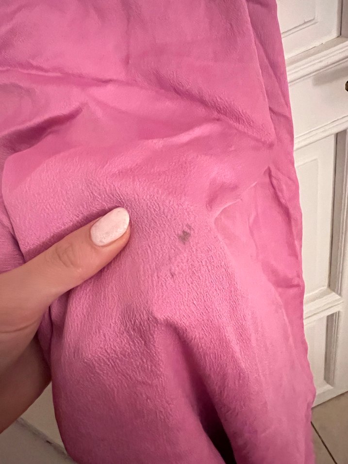 BERSHKA sırt dekolteli saten elbise - Görsel 4