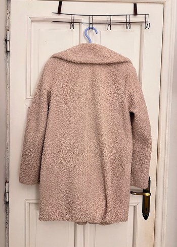 Colins teddy kaban, Bej Midi Kadın Kaban, Kürklü Notched Yaka - Görsel 7