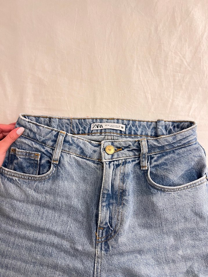 Gri Mavi Kadın Denim Midi Boy Jean - Görsel 4