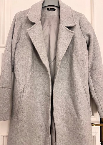 Gri Uzun Klasik Kaban - Görsel 2