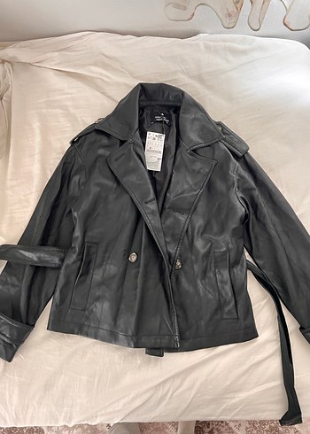 Stradivarius deri trençkot - Görsel 8