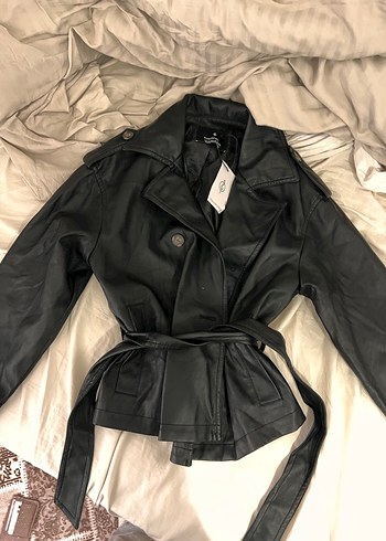 Stradivarius deri trençkot - Görsel 2