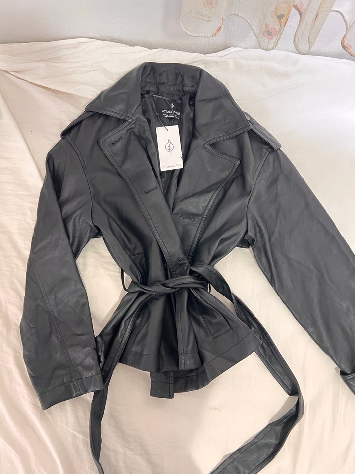 Stradivarius deri trençkot - Görsel 3