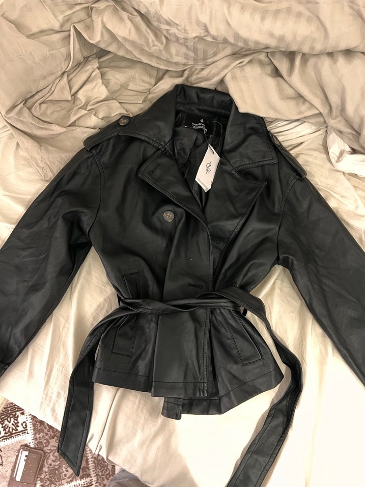 Stradivarius deri trençkot - Görsel 2