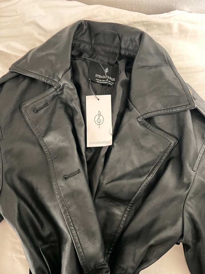 Stradivarius deri trençkot - Görsel 5