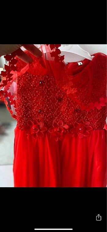 4 Yaş Beden kırmızı Renk H&M çocuk elbise