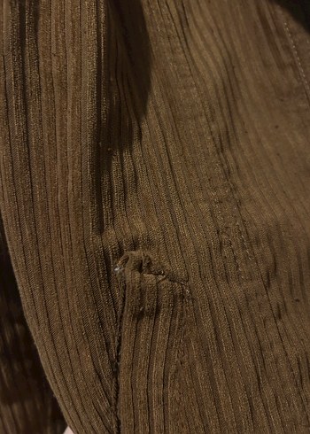 Düğmeli Kahverengi Kadın Süet Ceket - Görsel 3