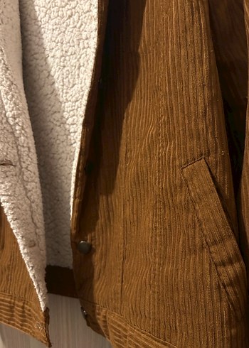 Düğmeli Kahverengi Kadın Süet Ceket - Görsel 4