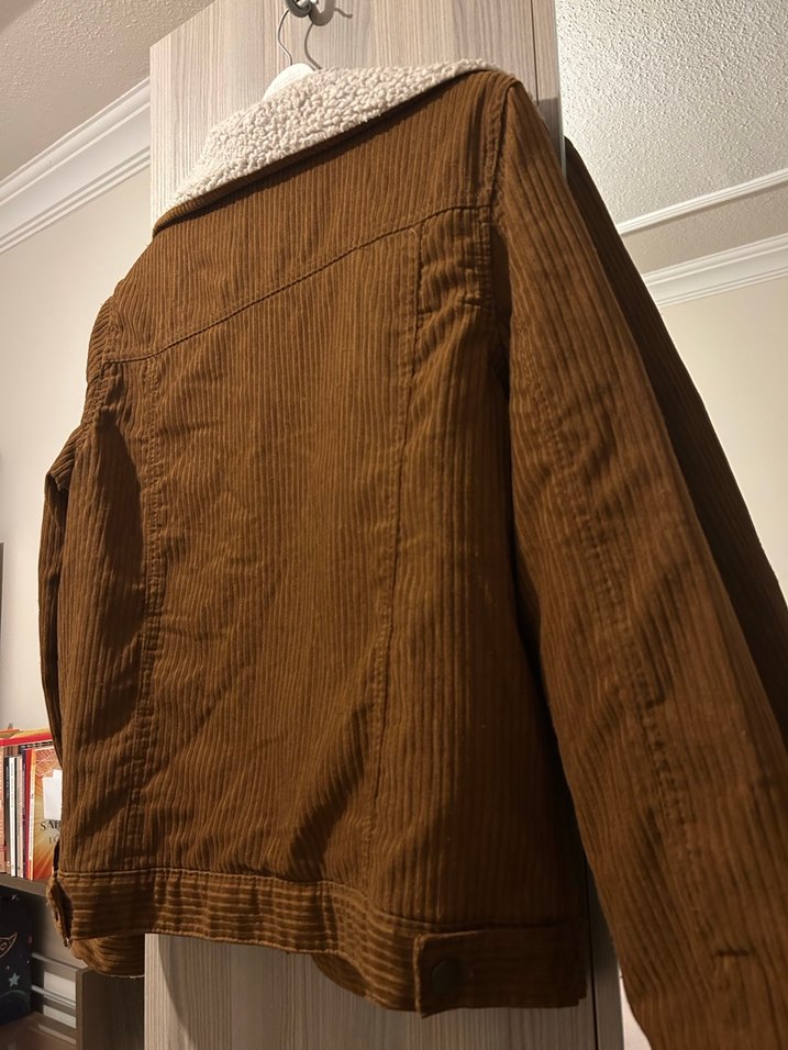 Düğmeli Kahverengi Kadın Süet Ceket - Görsel 5