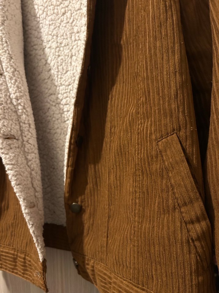 Düğmeli Kahverengi Kadın Süet Ceket - Görsel 4