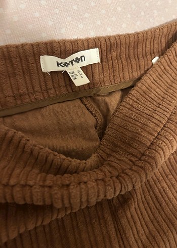 Kadın Kahverengi Keten Pilili Pantolon - Görsel 4