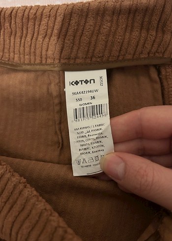 Kadın Kahverengi Keten Pilili Pantolon - Görsel 5