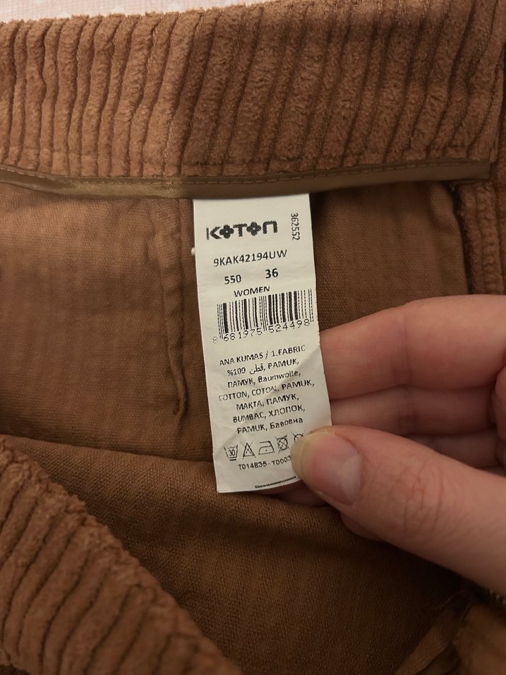 Kadın Kahverengi Keten Pilili Pantolon - Görsel 5