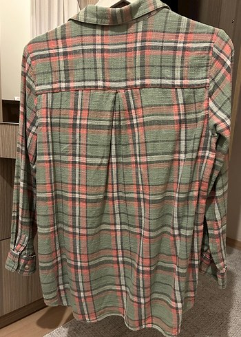 Gri Uzun Kollu Bohem Keten Gömlek - Görsel 3