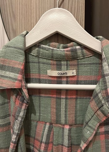 Gri Uzun Kollu Bohem Keten Gömlek - Görsel 2