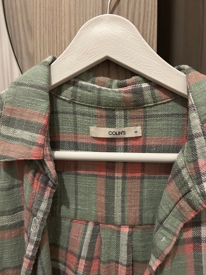 Gri Uzun Kollu Bohem Keten Gömlek - Görsel 2