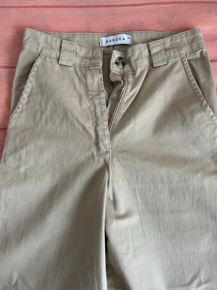 Manuka Haki Kadın Regular Fit Kumaş Pantolon - Görsel 2