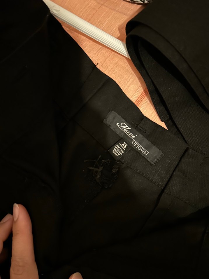 Siyah Kemerli Midi Kadın Kumaş Pantolon - Görsel 4