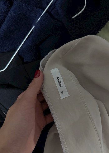 Bej Drape Detaylı Maxi Etek - Görsel 4
