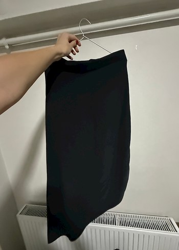 Drapeli Siyah Maxi Keikei Etek - Görsel 2