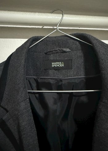 Düğmeli Gri Kadın Blazer Ceket - Görsel 3