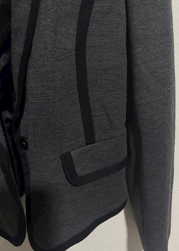 38 Beden Düğmeli Gri Kadın Blazer Ceket