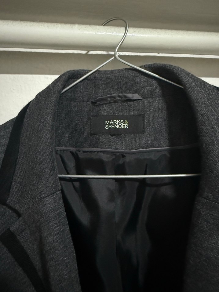 Düğmeli Gri Kadın Blazer Ceket - Görsel 3