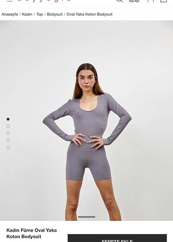 Kadın Füme Oval Yaka Koton Bodysuit Beyyoglu - Görsel 2