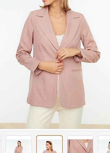 Trendyol & Milla Pembe gül kurusu blazer ceket 