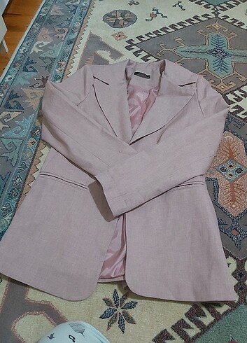 36 Beden Pembe gül kurusu blazer ceket 